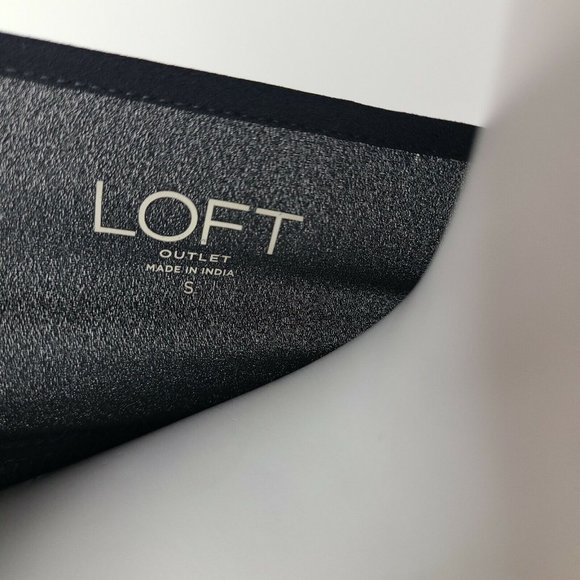 ANN TAYLOR LOFT Outlet Solid All Black Sheer Top Womens Size S Small - Picture 5 of 6